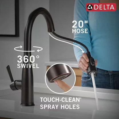 Delta Essa Touch/Touchless Venetian Bronze 16 in. H Pull Down Sprayer Kitchen Faucet with 360 Degree Spout Swivel