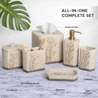 The Kent Essence Collection – Elegant Modern Bathroom Décor Accessories Set of 6