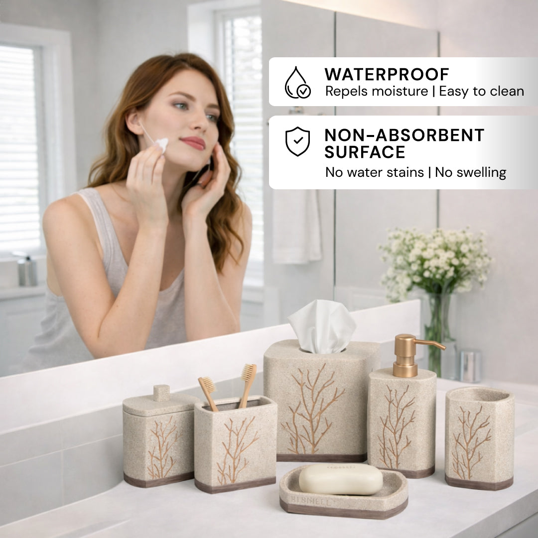 The Kent Essence Collection – Elegant Modern Bathroom Décor Accessories Set of 6