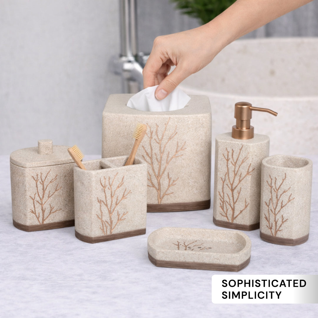 The Kent Essence Collection – Elegant Modern Bathroom Décor Accessories Set of 6