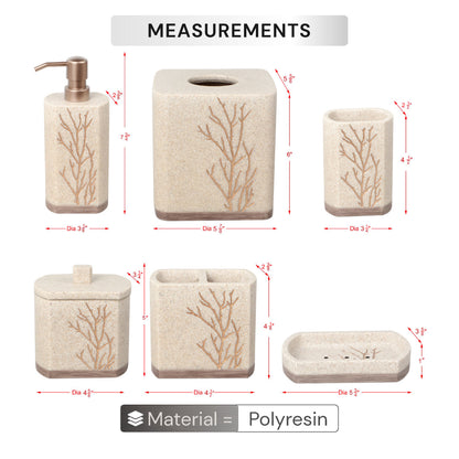 The Kent Essence Collection – Elegant Modern Bathroom Décor Accessories Set of 6